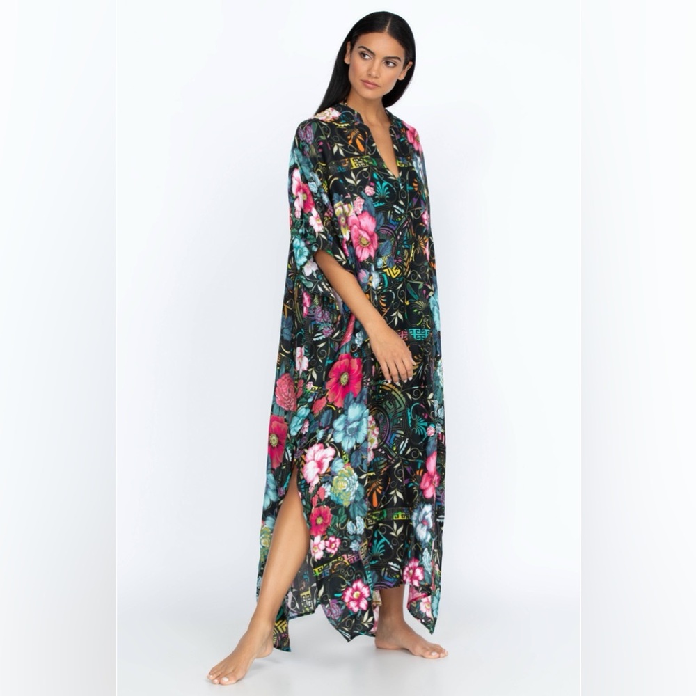 Johnny Was Floral Peace Kaftan small - Picture 1 of 9